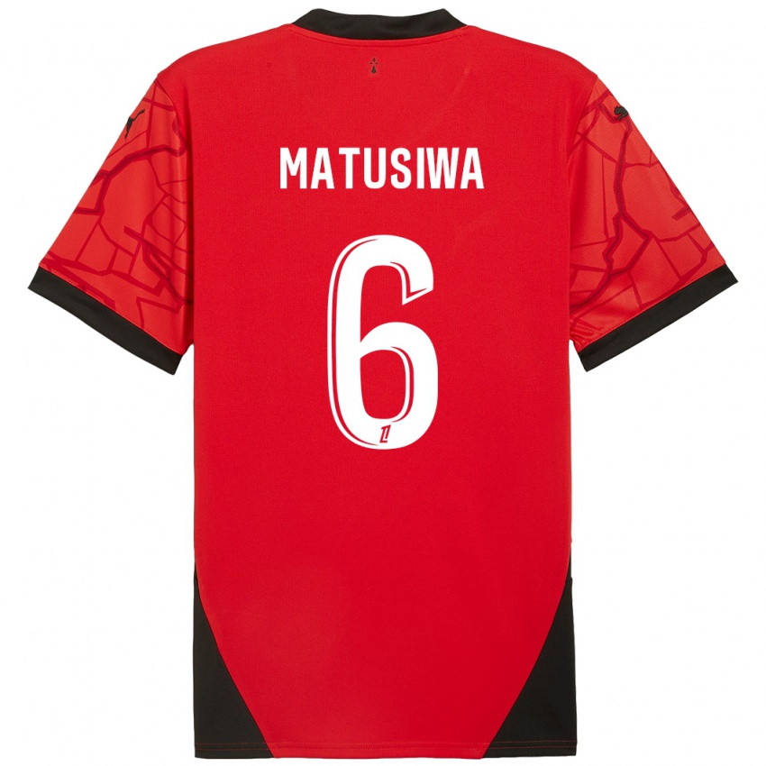 Uomo Maglia Azor Matusiwa #6 Rosso Nero Kit Gara Home 2024/25 Maglietta