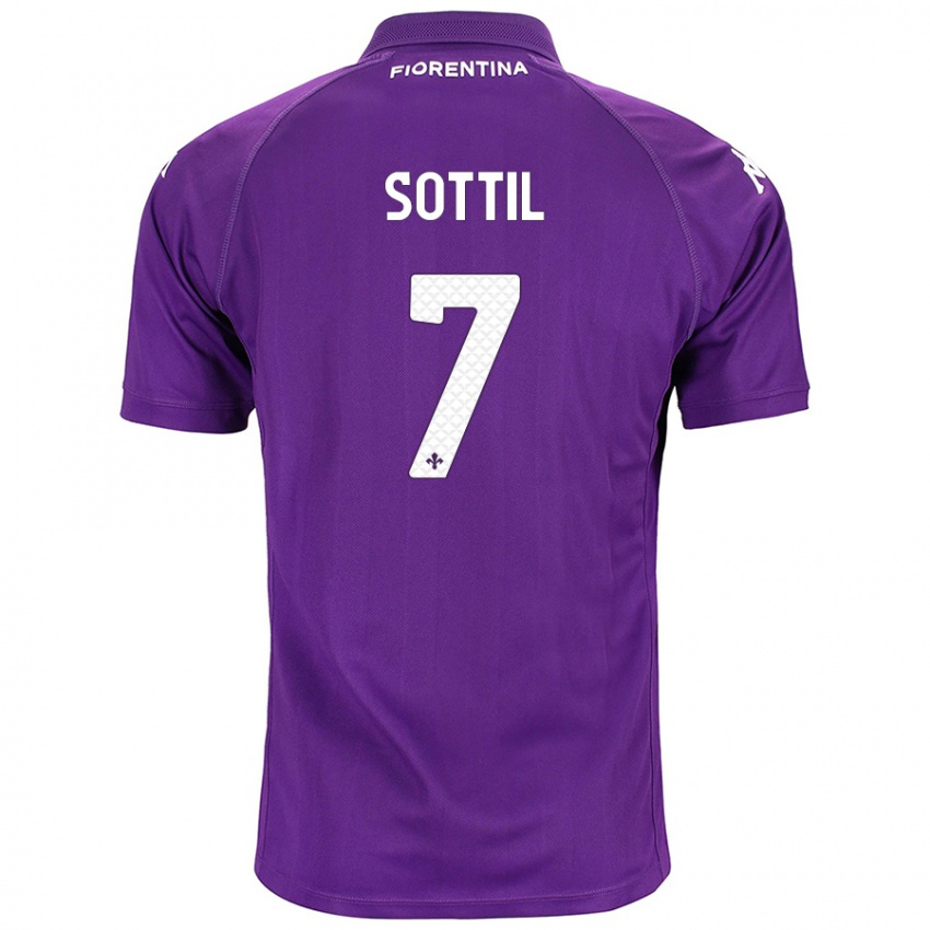 Uomo Maglia Riccardo Sottil #7 Viola Kit Gara Home 2024/25 Maglietta