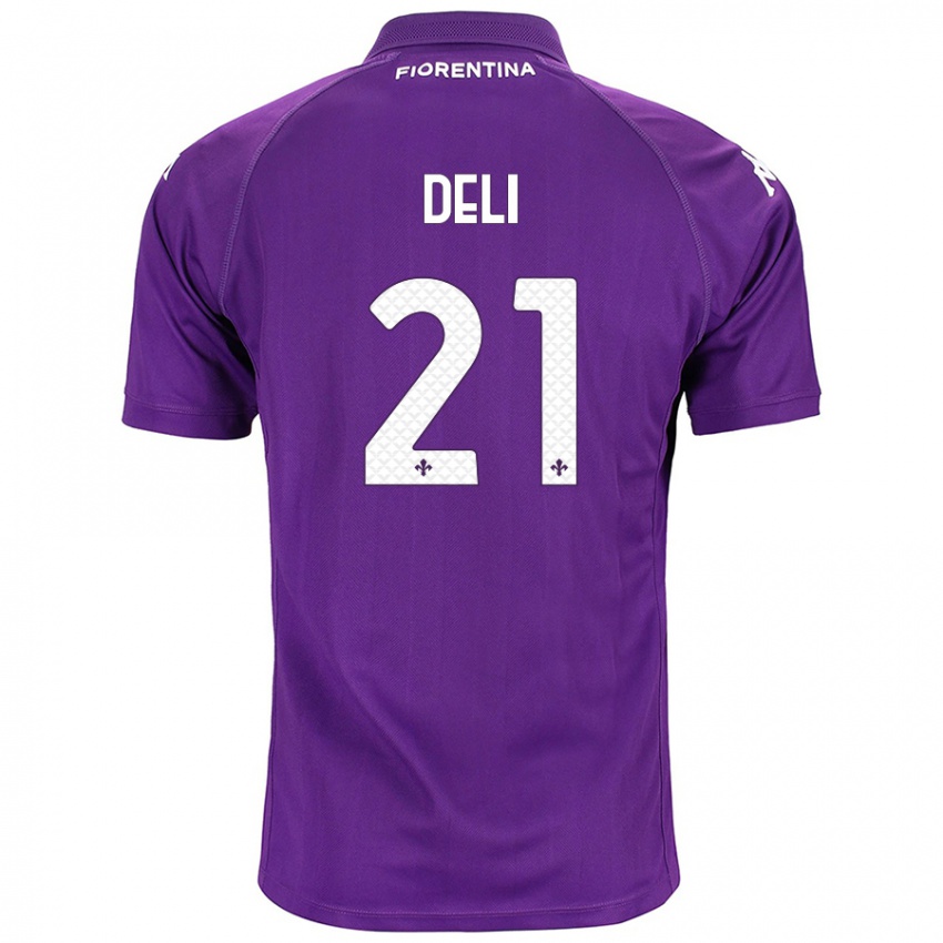 Uomo Maglia Lapo Deli #21 Viola Kit Gara Home 2024/25 Maglietta