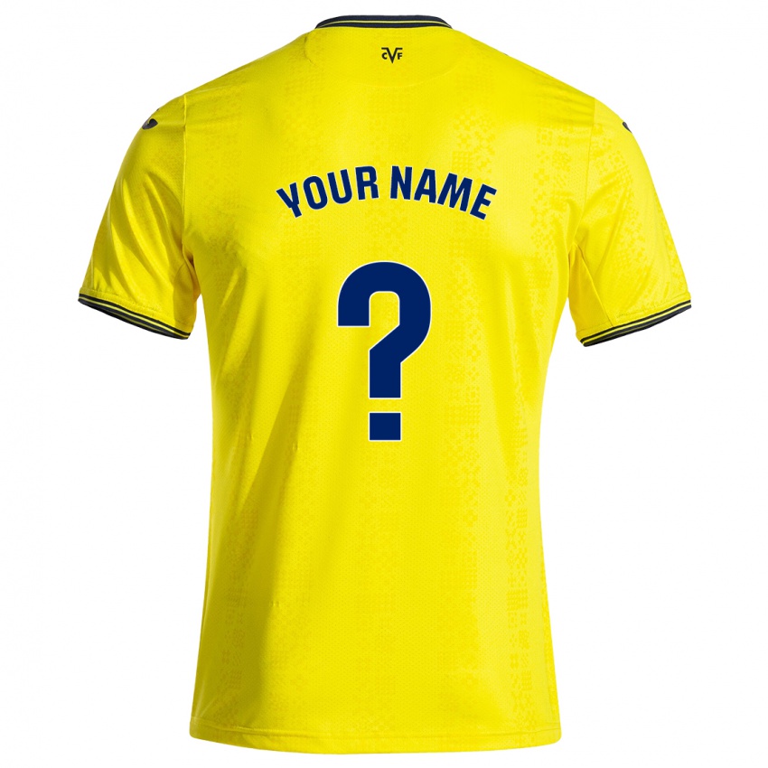 Uomo Maglia Il Tuo Nome #0 Giallo Nero Kit Gara Home 2024/25 Maglietta