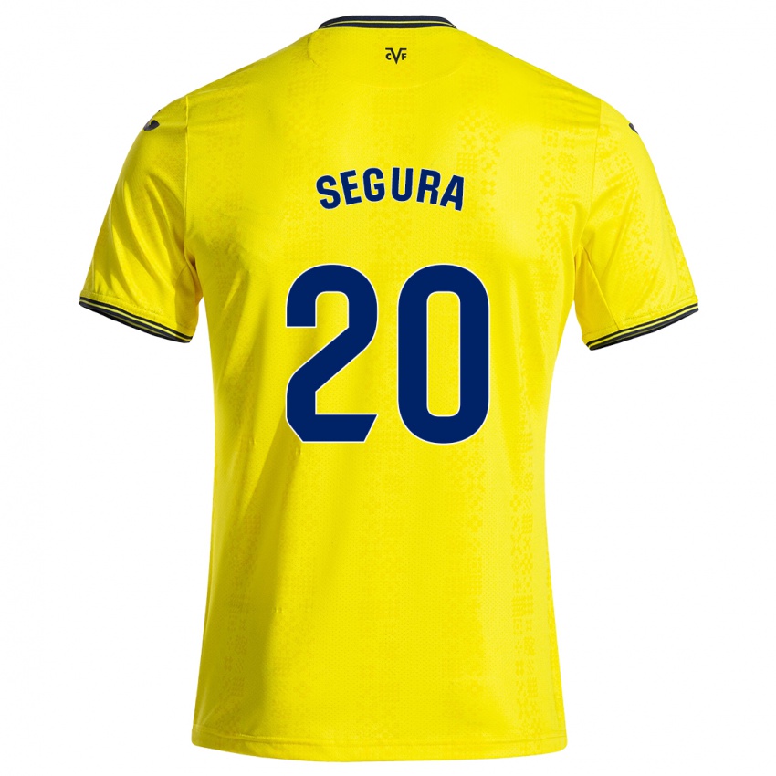 Uomo Maglia Carlos Segura #20 Giallo Nero Kit Gara Home 2024/25 Maglietta