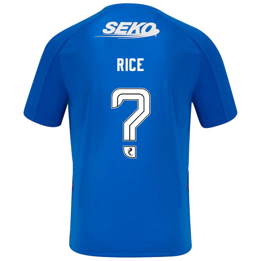 Uomo Maglia Bailey Rice #0 Blu Scuro Kit Gara Home 2024/25 Maglietta