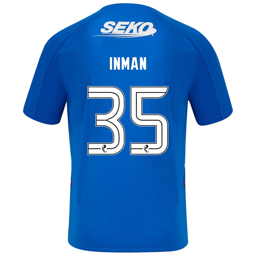 Uomo Maglia Lucy Inman #35 Blu Scuro Kit Gara Home 2024/25 Maglietta