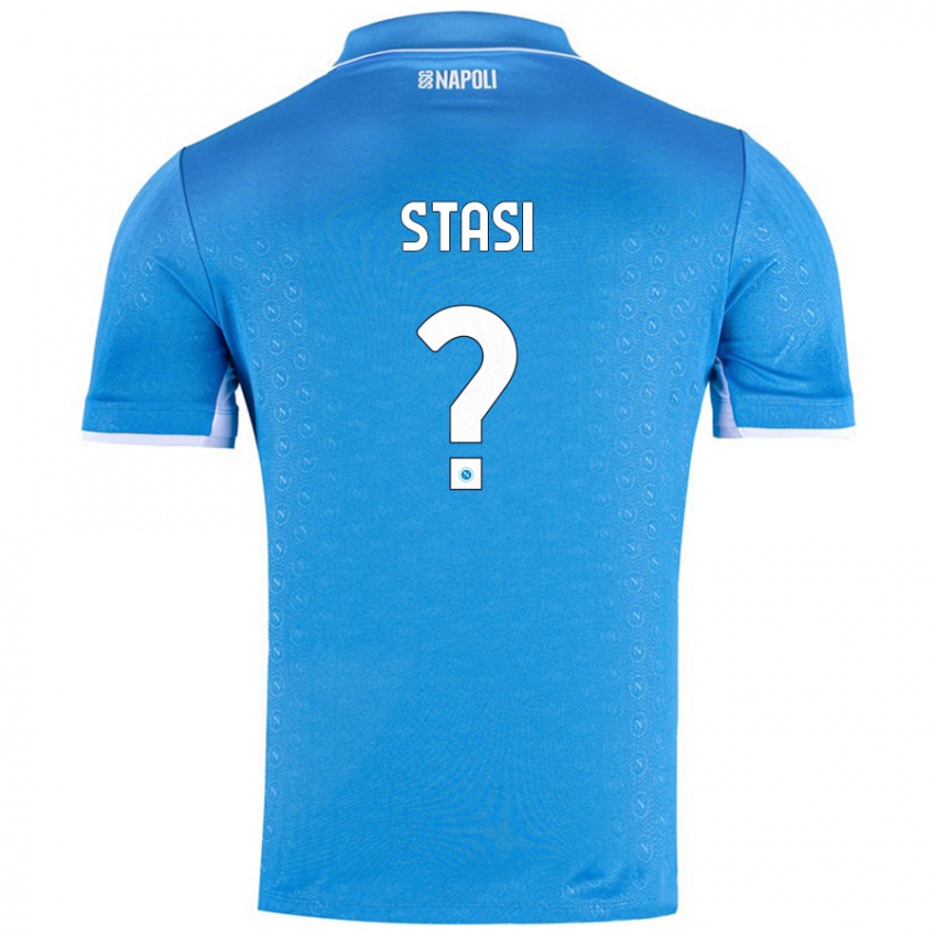 Uomo Maglia Pasquale Stasi #0 Azzurro Cielo Kit Gara Home 2024/25 Maglietta