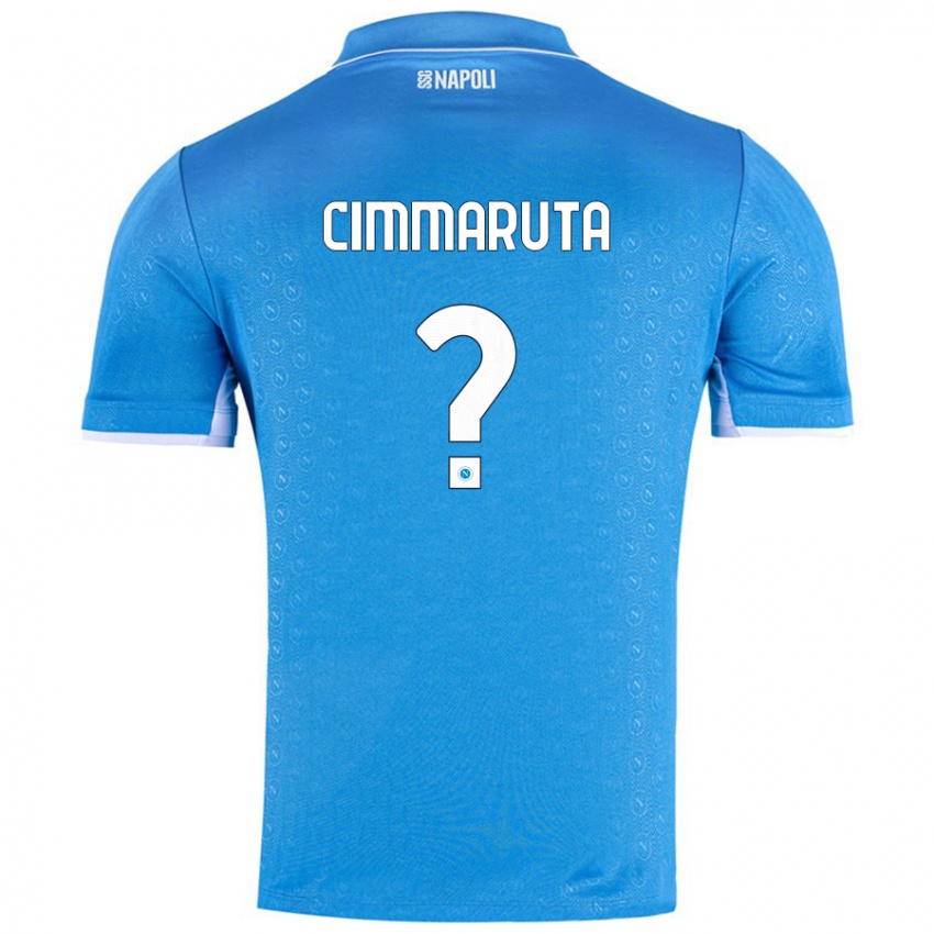 Uomo Maglia Antonio Cimmaruta #0 Azzurro Cielo Kit Gara Home 2024/25 Maglietta