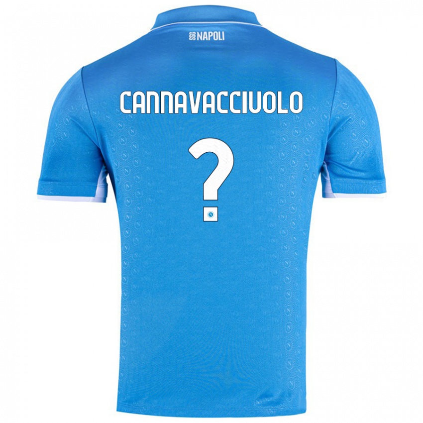 Uomo Maglia Luigi Pio Cannavacciuolo #0 Azzurro Cielo Kit Gara Home 2024/25 Maglietta