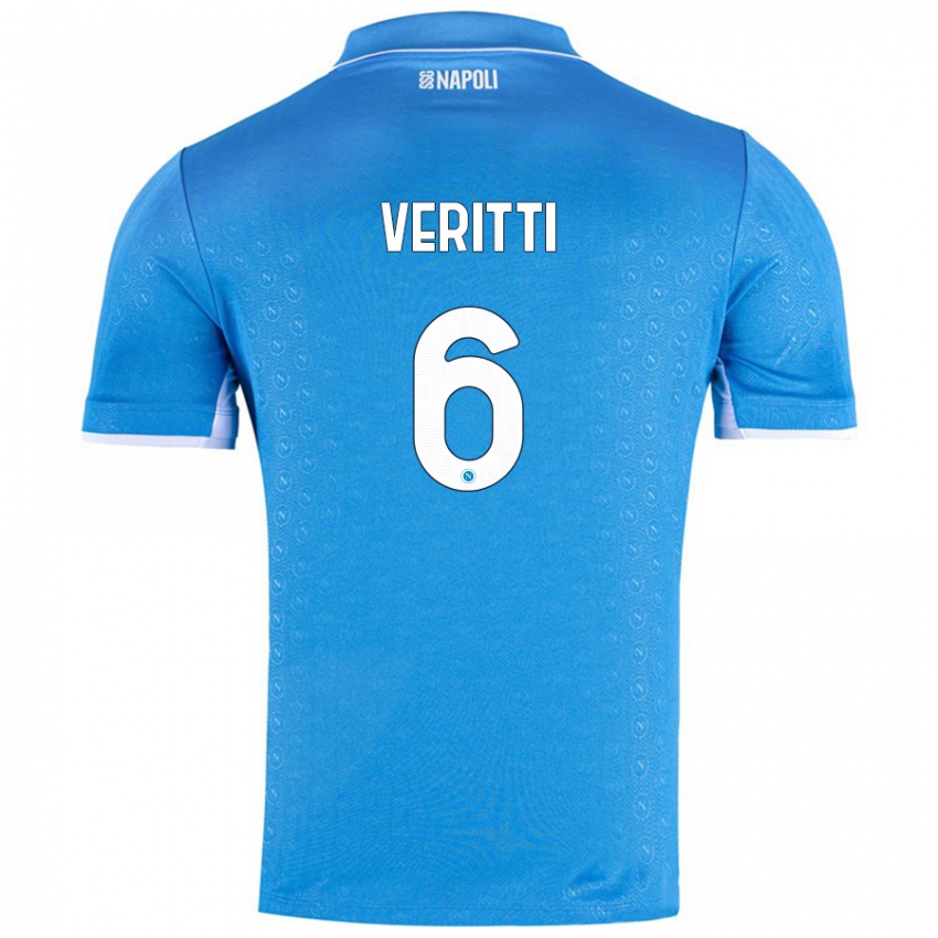 Uomo Maglia Federica Veritti #6 Azzurro Cielo Kit Gara Home 2024/25 Maglietta