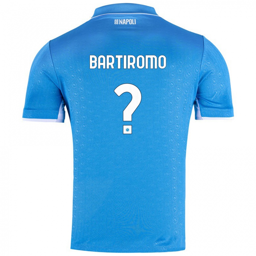 Uomo Maglia Niccolo Bartiromo #0 Azzurro Cielo Kit Gara Home 2024/25 Maglietta