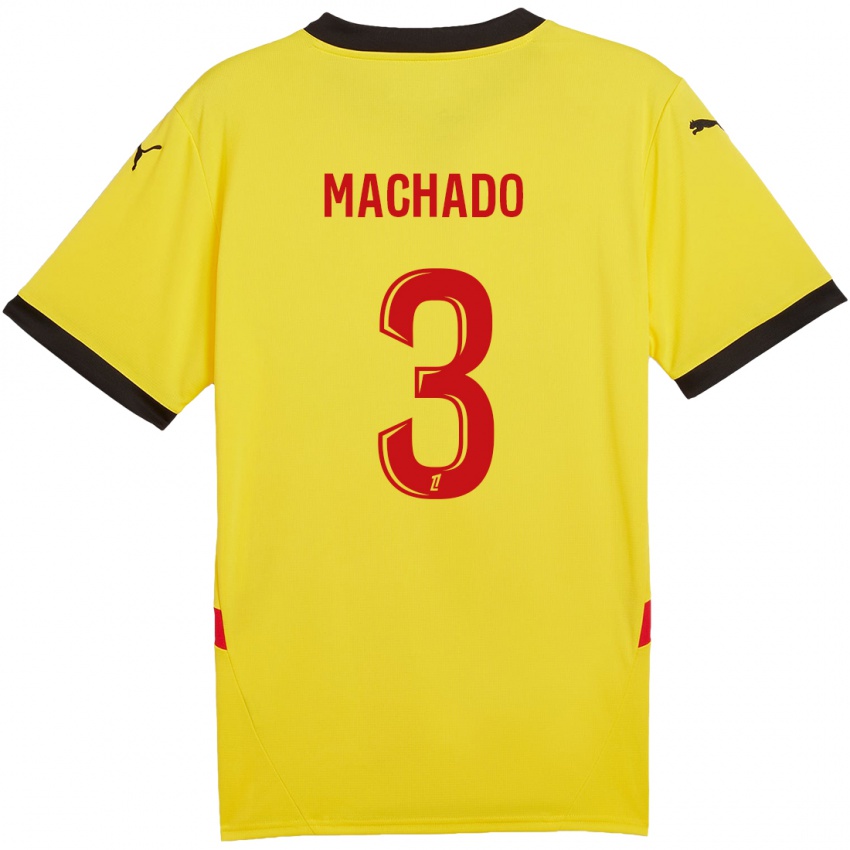 Uomo Maglia Deiver Machado #3 Giallo Rosso Kit Gara Home 2024/25 Maglietta