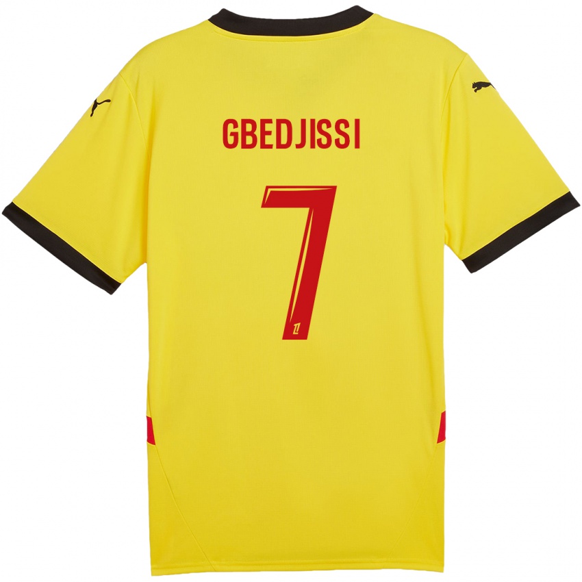 Uomo Maglia Aude Gbedjissi #7 Giallo Rosso Kit Gara Home 2024/25 Maglietta