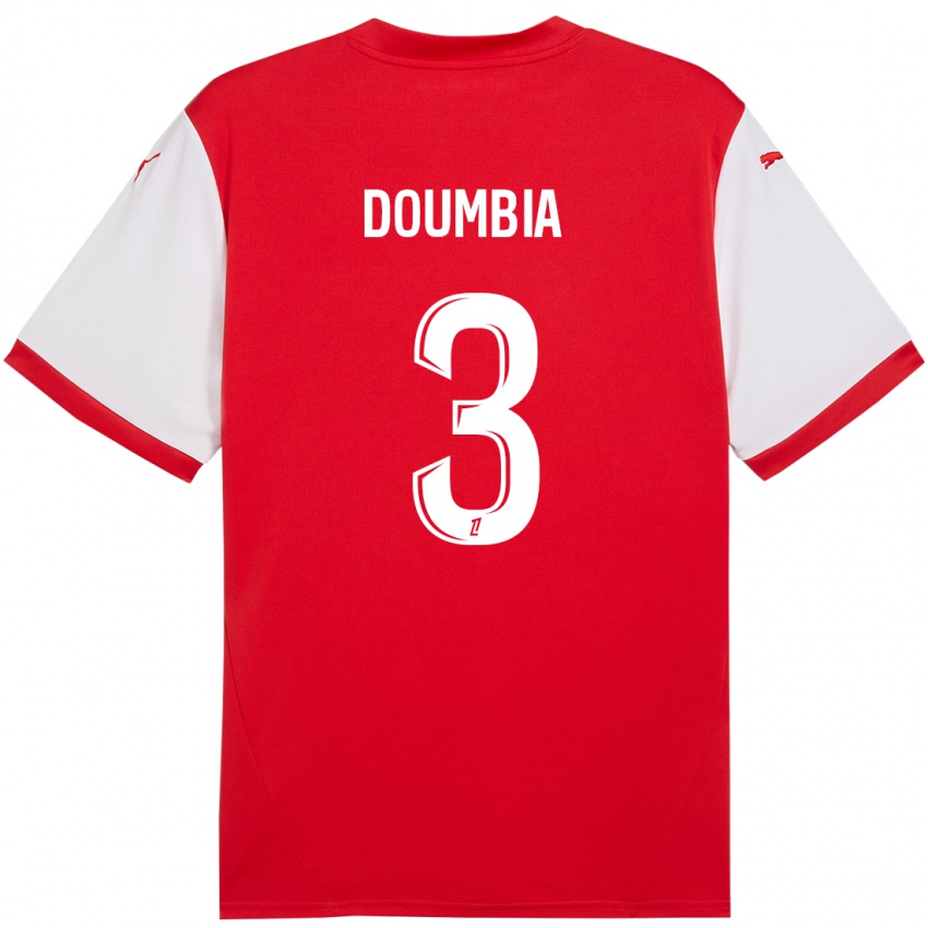 Uomo Maglia Kamory Doumbia #3 Rosso Bianco Kit Gara Home 2024/25 Maglietta