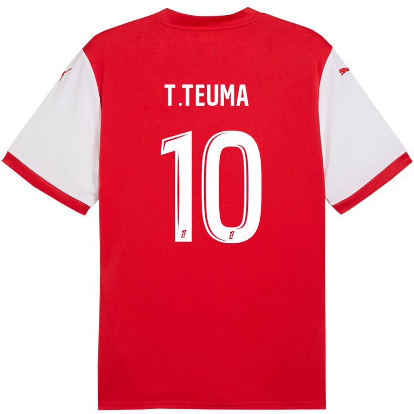 Uomo Maglia Teddy Teuma #10 Rosso Bianco Kit Gara Home 2024/25 Maglietta