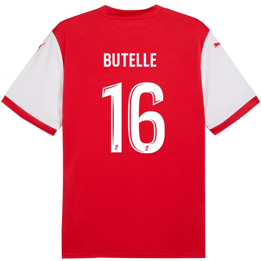 Uomo Maglia Ludovic Butelle #16 Rosso Bianco Kit Gara Home 2024/25 Maglietta