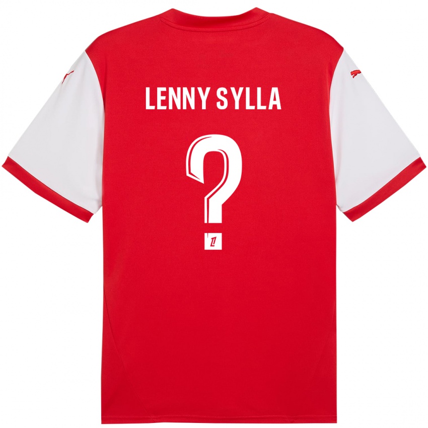 Uomo Maglia Lenny Sylla #0 Rosso Bianco Kit Gara Home 2024/25 Maglietta