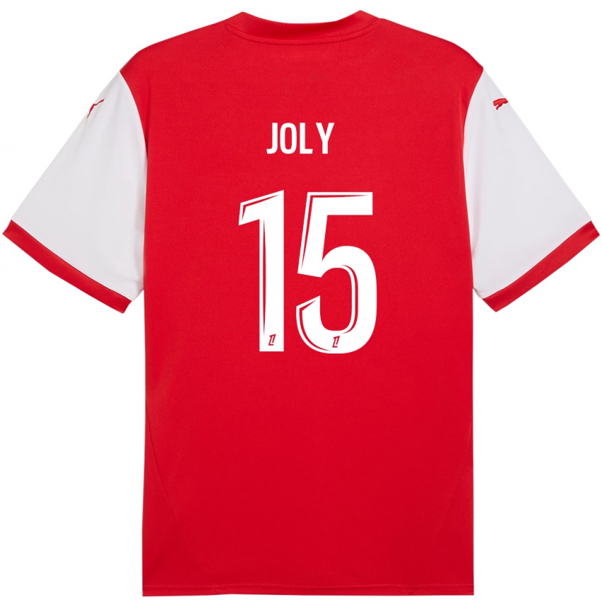 Uomo Maglia Lou-Ann Joly #15 Rosso Bianco Kit Gara Home 2024/25 Maglietta