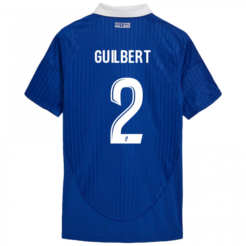 Uomo Maglia Frederic Guilbert #2 Blu Bianco Kit Gara Home 2024/25 Maglietta