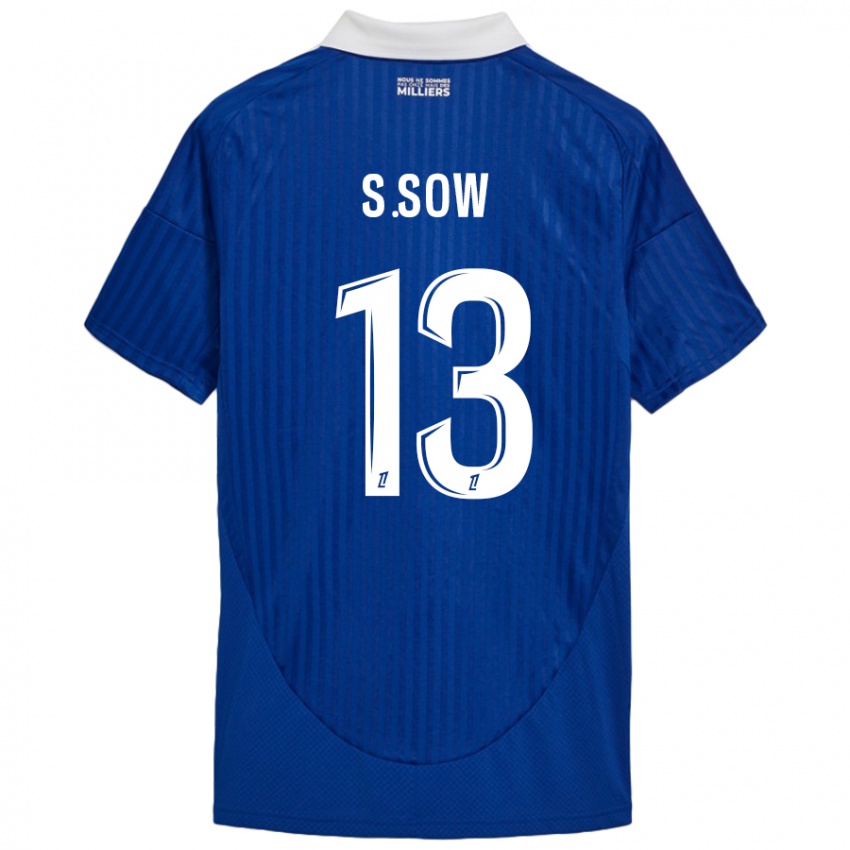 Uomo Maglia Saïdou Sow #13 Blu Bianco Kit Gara Home 2024/25 Maglietta