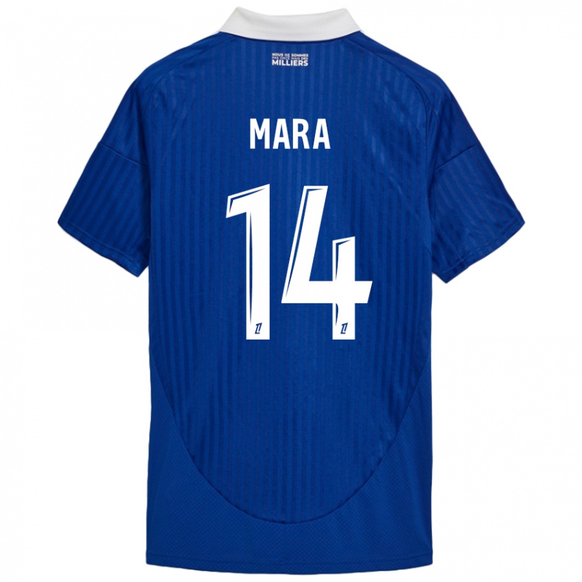 Uomo Maglia Sékou Mara #14 Blu Bianco Kit Gara Home 2024/25 Maglietta