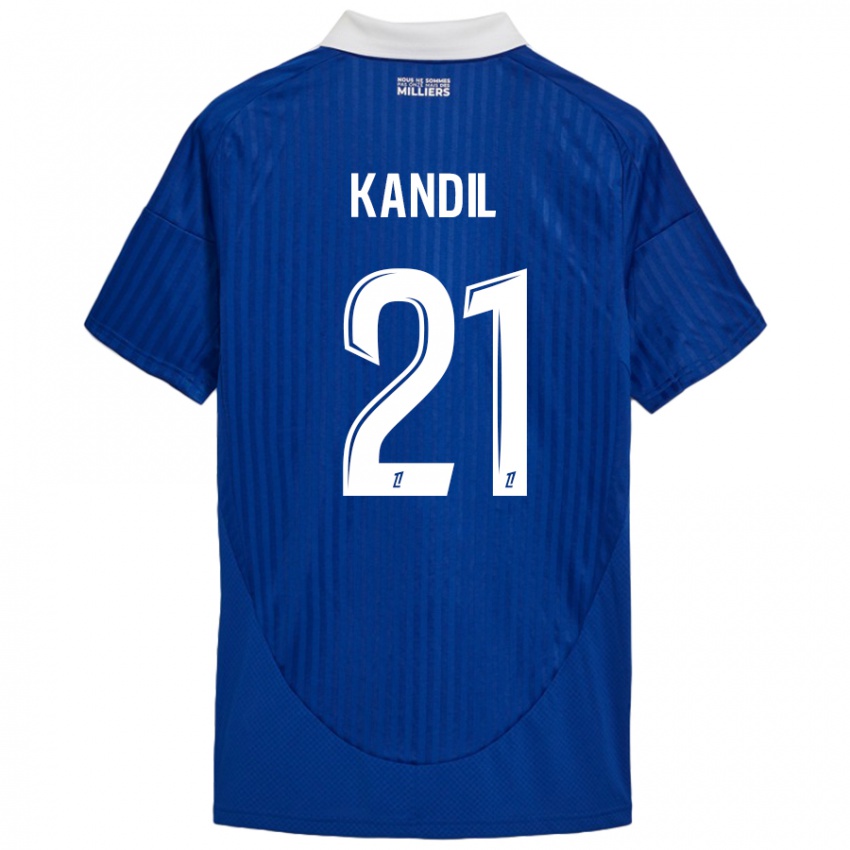 Uomo Maglia Nordine Kandil #21 Blu Bianco Kit Gara Home 2024/25 Maglietta