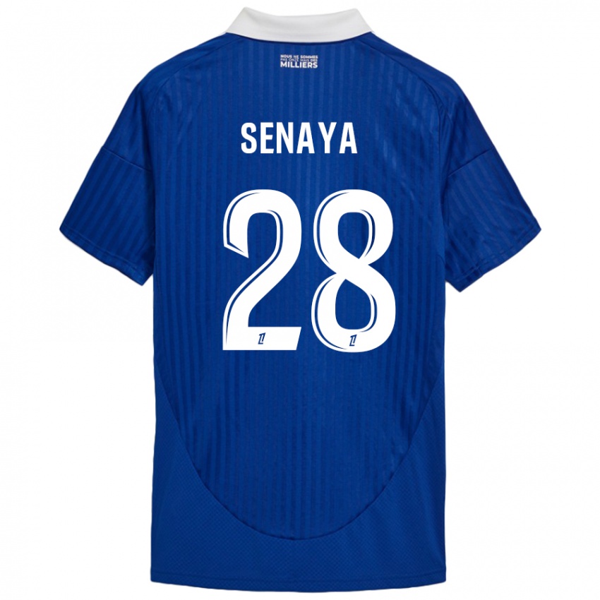 Uomo Maglia Marvin Senaya #28 Blu Bianco Kit Gara Home 2024/25 Maglietta