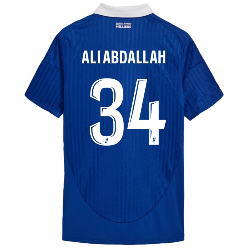 Uomo Maglia Aboubacar Ali Abdallah #34 Blu Bianco Kit Gara Home 2024/25 Maglietta