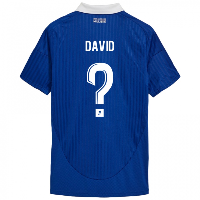 Uomo Maglia David #0 Blu Bianco Kit Gara Home 2024/25 Maglietta