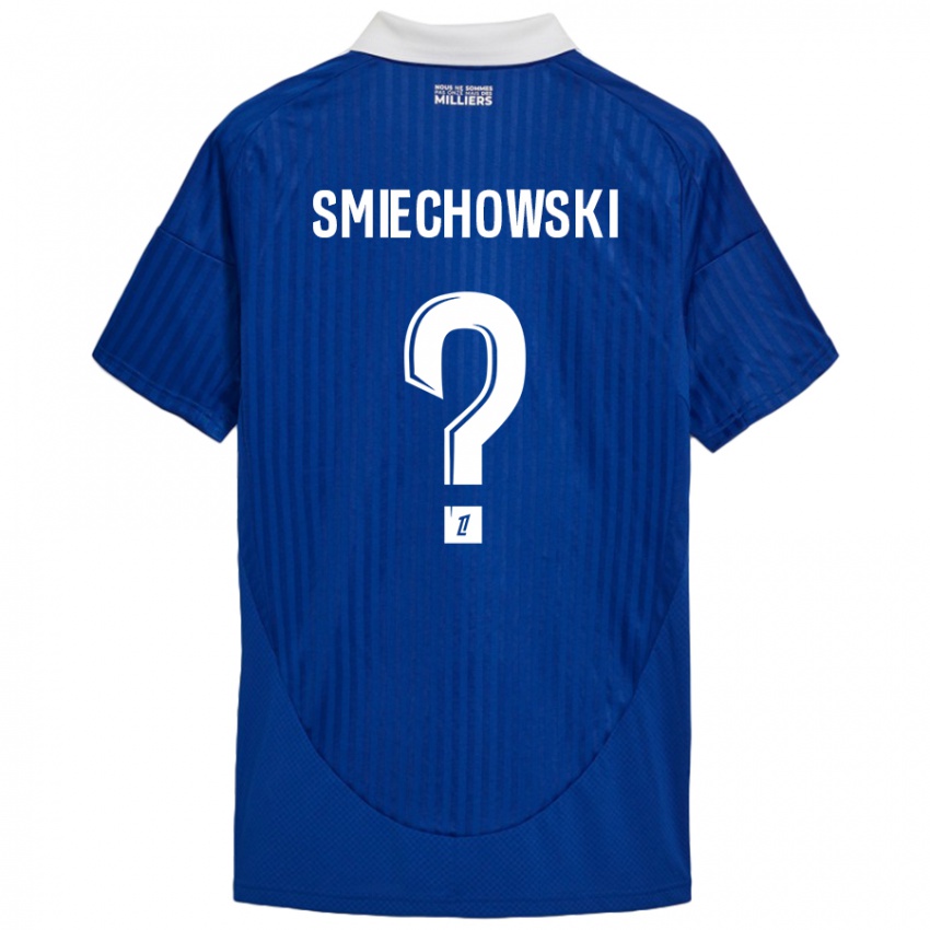 Uomo Maglia Artur Smiechowski #0 Blu Bianco Kit Gara Home 2024/25 Maglietta