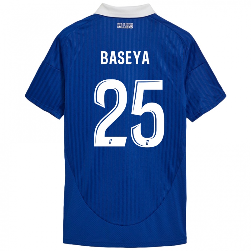 Uomo Maglia Steven Baseya #25 Blu Bianco Kit Gara Home 2024/25 Maglietta