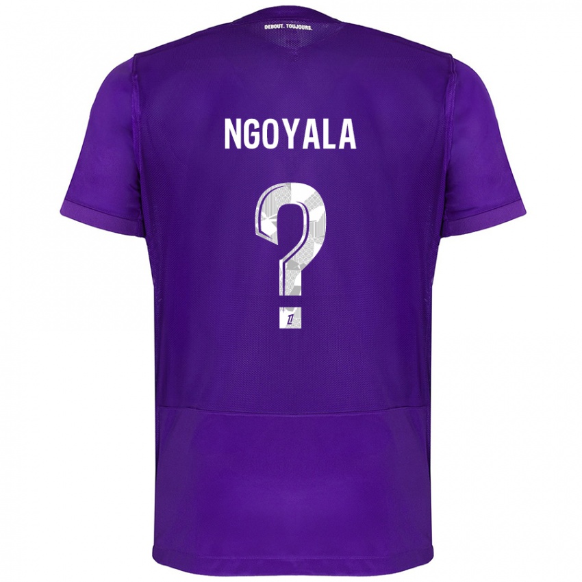 Uomo Maglia Frédéric Efuele Ngoyala #0 Viola Bianco Kit Gara Home 2024/25 Maglietta