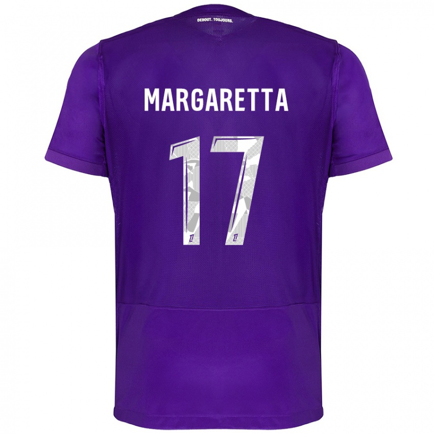 Uomo Maglia Jessica Margaretta #17 Viola Bianco Kit Gara Home 2024/25 Maglietta