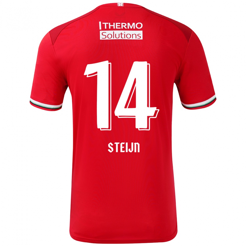 Uomo Maglia Sem Steijn #14 Rosso Bianco Kit Gara Home 2024/25 Maglietta