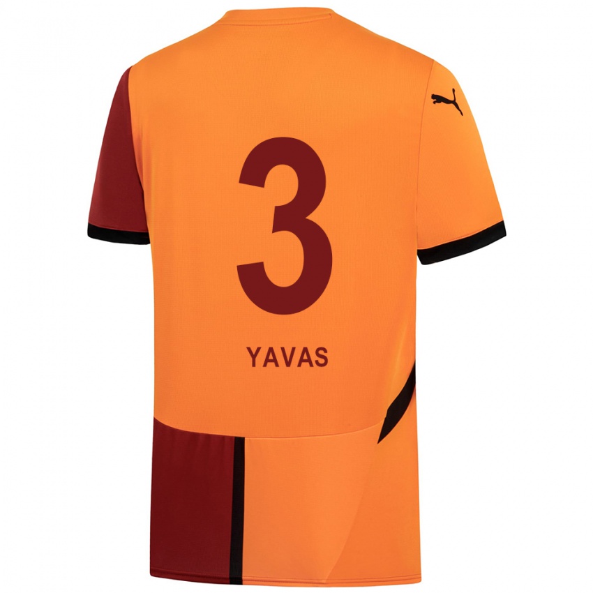 Uomo Maglia Arda Yavas #3 Giallo Rosso Kit Gara Home 2024/25 Maglietta