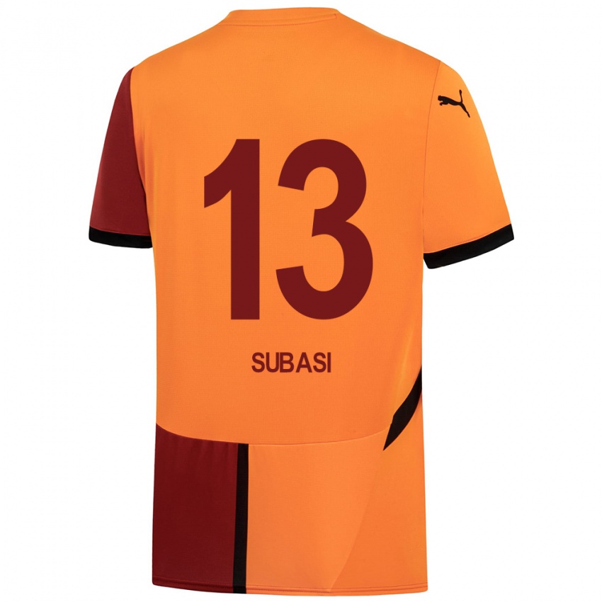 Uomo Maglia Kadir Subasi #13 Giallo Rosso Kit Gara Home 2024/25 Maglietta