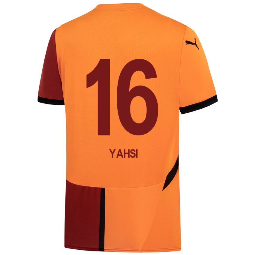 Uomo Maglia Ismail Yahsi #16 Giallo Rosso Kit Gara Home 2024/25 Maglietta