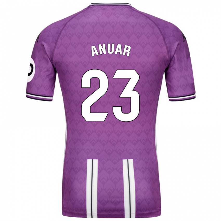 Uomo Maglia Anuar #23 Viola Bianco Kit Gara Home 2024/25 Maglietta