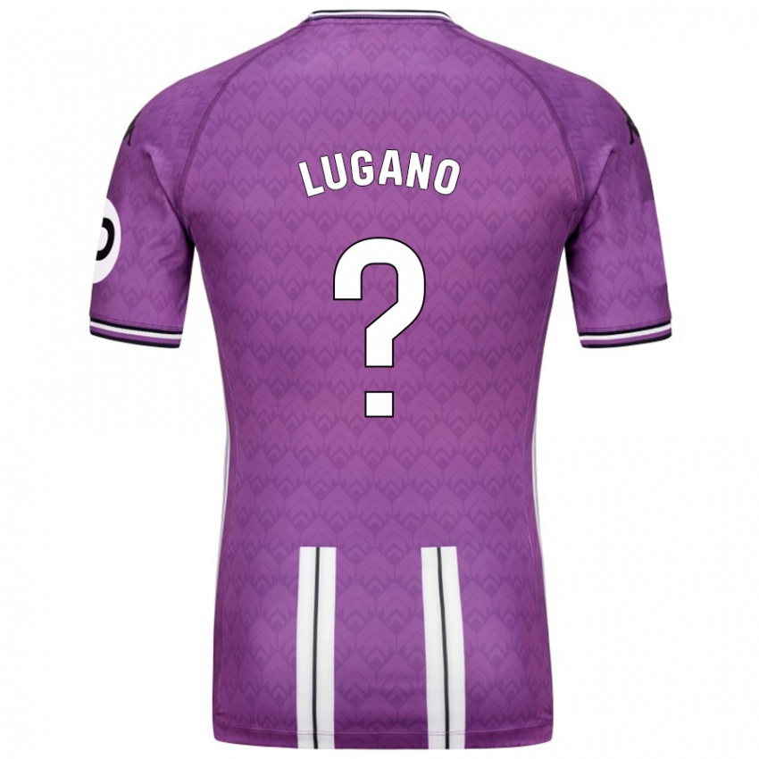 Uomo Maglia Thiago Lugano #0 Viola Bianco Kit Gara Home 2024/25 Maglietta