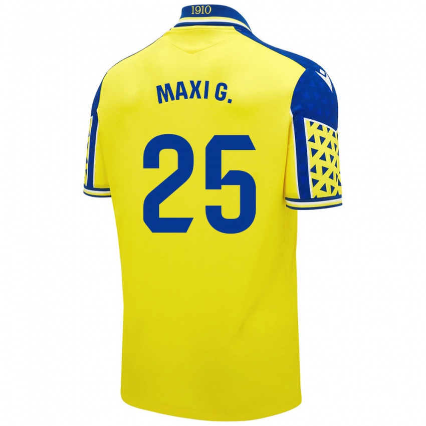 Uomo Maglia Maxi Gomez #25 Giallo Blu Kit Gara Home 2024/25 Maglietta