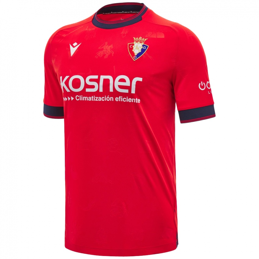 Uomo Maglia Alejandro Catena #24 Rosso Bianco Kit Gara Home 2024/25 Maglietta