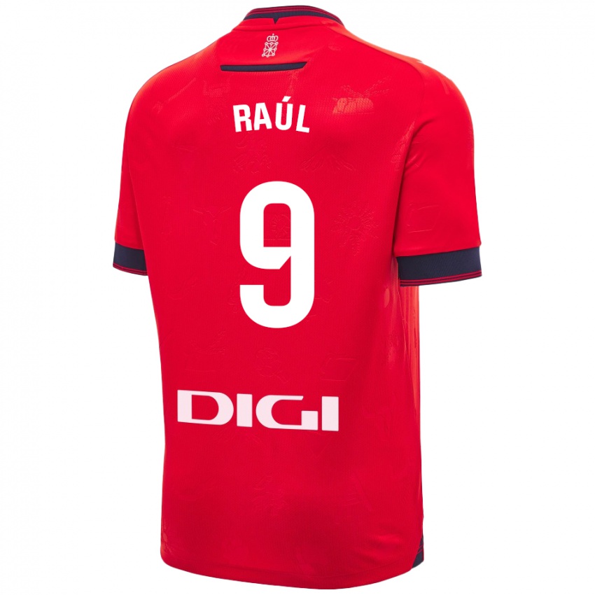 Uomo Maglia Raúl García #9 Rosso Bianco Kit Gara Home 2024/25 Maglietta