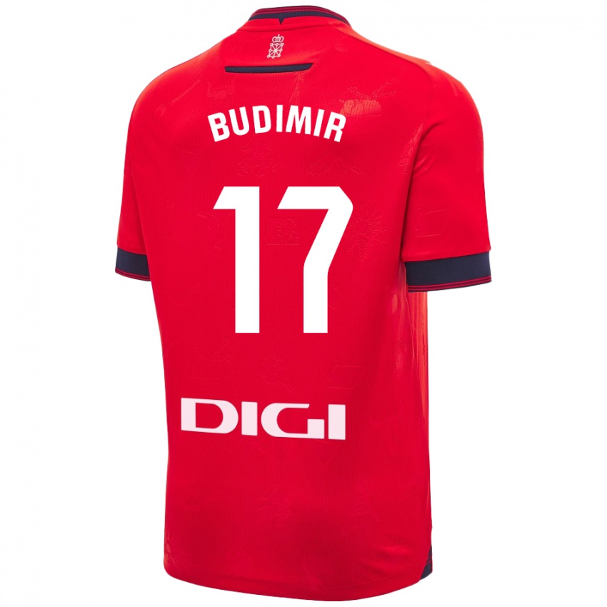 Uomo Maglia Ante Budimir #17 Rosso Bianco Kit Gara Home 2024/25 Maglietta