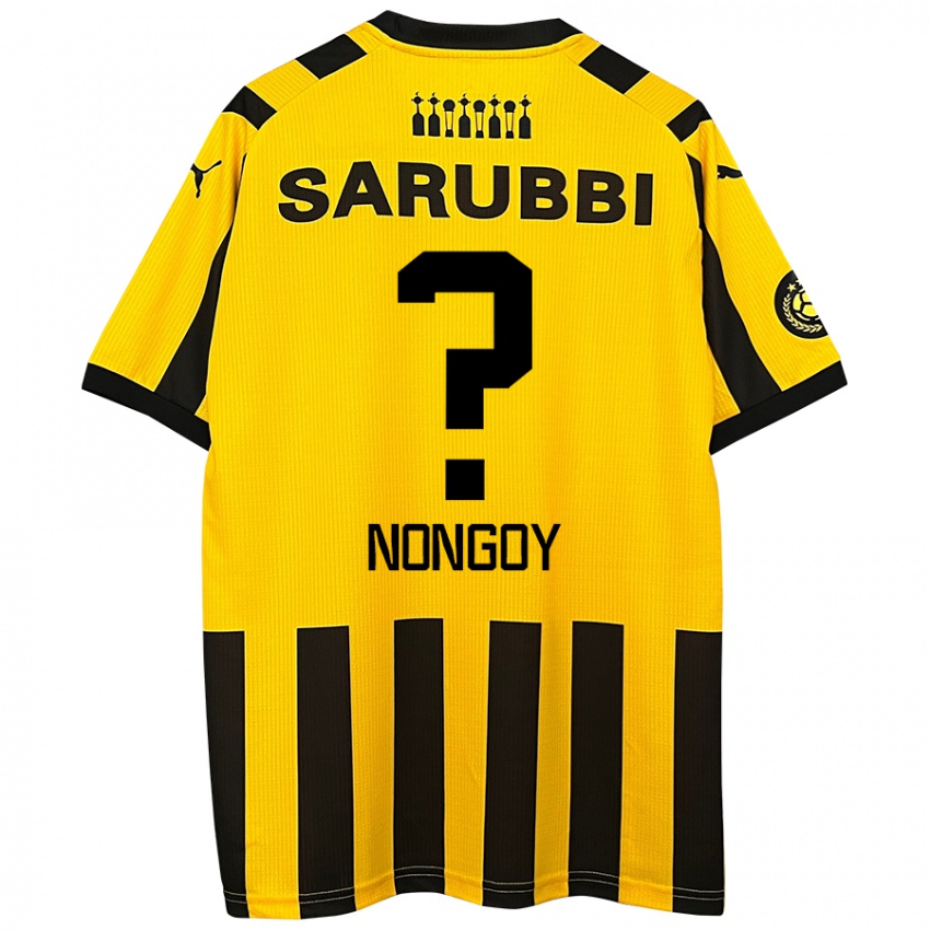 Uomo Maglia Pablo Nongoy #0 Giallo Nero Kit Gara Home 2024/25 Maglietta