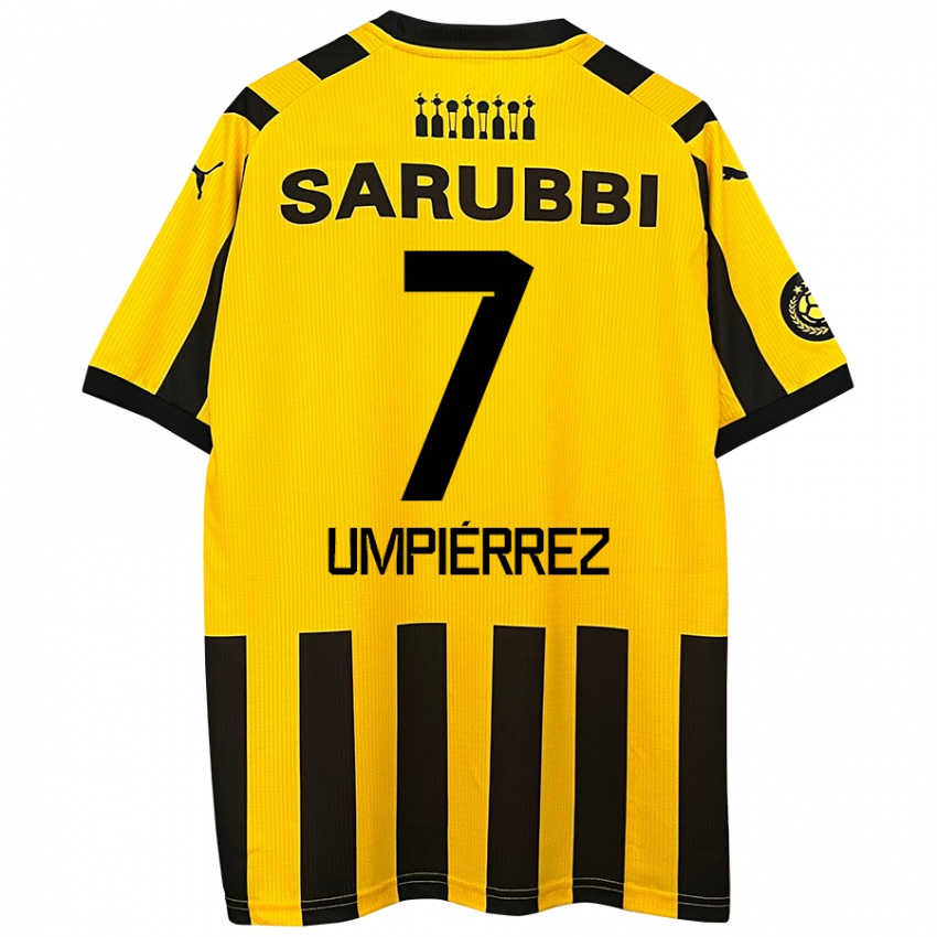 Uomo Maglia Leandro Umpiérrez #7 Giallo Nero Kit Gara Home 2024/25 Maglietta