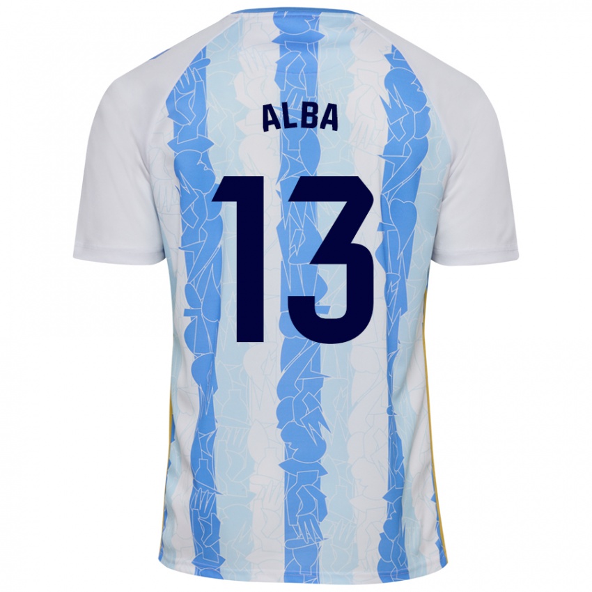 Uomo Maglia Alba #13 Bianco Blu Kit Gara Home 2024/25 Maglietta