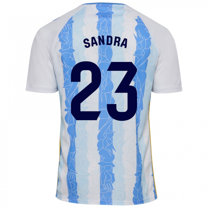 Uomo Maglia Sandra #23 Bianco Blu Kit Gara Home 2024/25 Maglietta