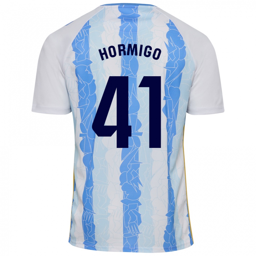 Uomo Maglia Cintia Hormigo #41 Bianco Blu Kit Gara Home 2024/25 Maglietta