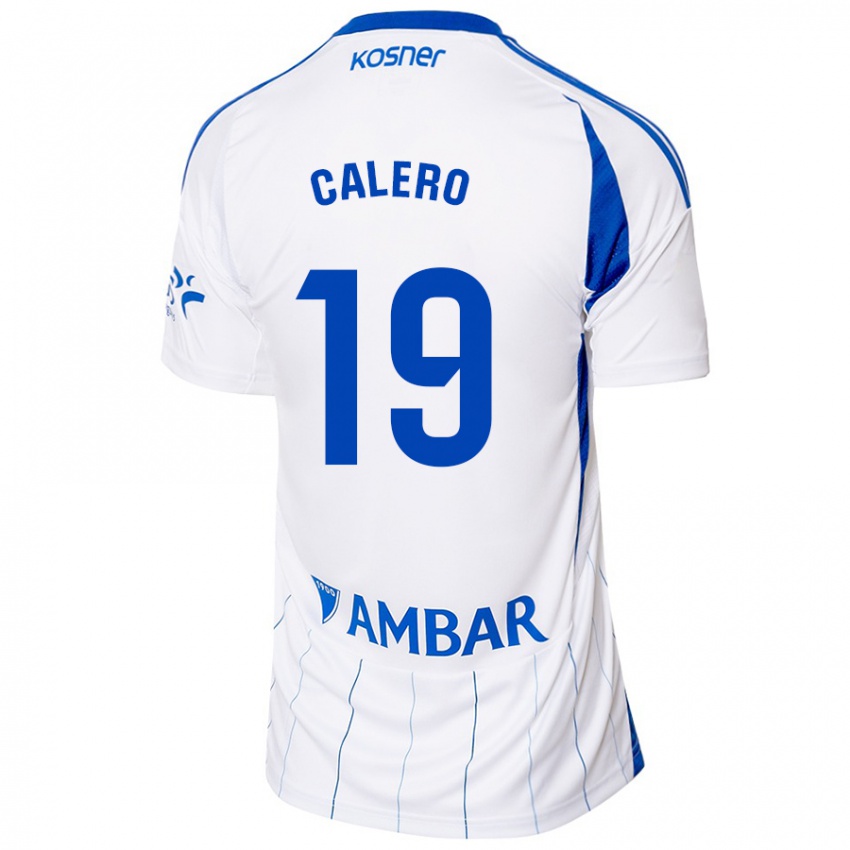 Uomo Maglia Iván Calero #19 Rosso Bianco Kit Gara Home 2024/25 Maglietta