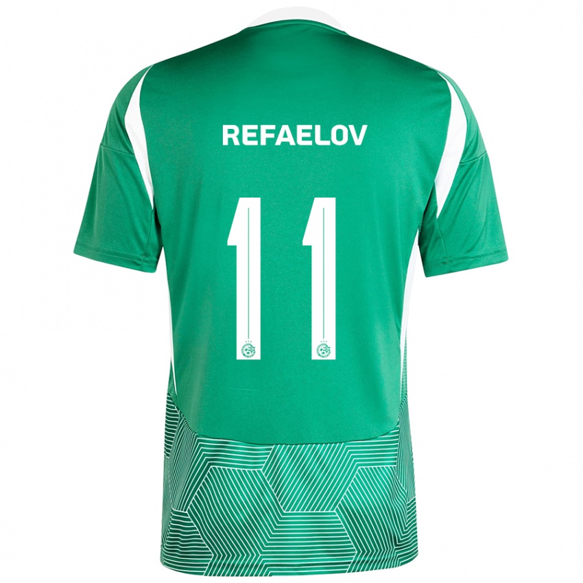 Uomo Maglia Lior Refaelov #11 Verde Bianco Kit Gara Home 2024/25 Maglietta