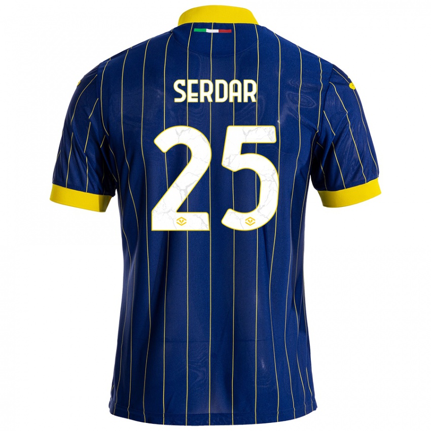 Uomo Maglia Suat Serdar #25 Blu Giallo Kit Gara Home 2024/25 Maglietta