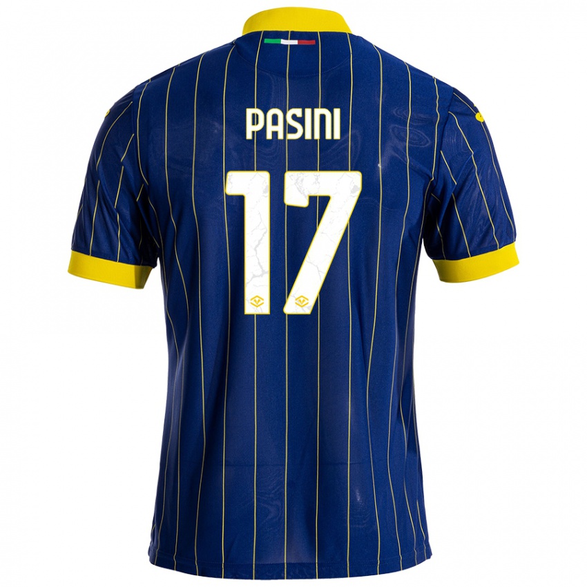 Uomo Maglia Veronica Pasini #17 Blu Giallo Kit Gara Home 2024/25 Maglietta