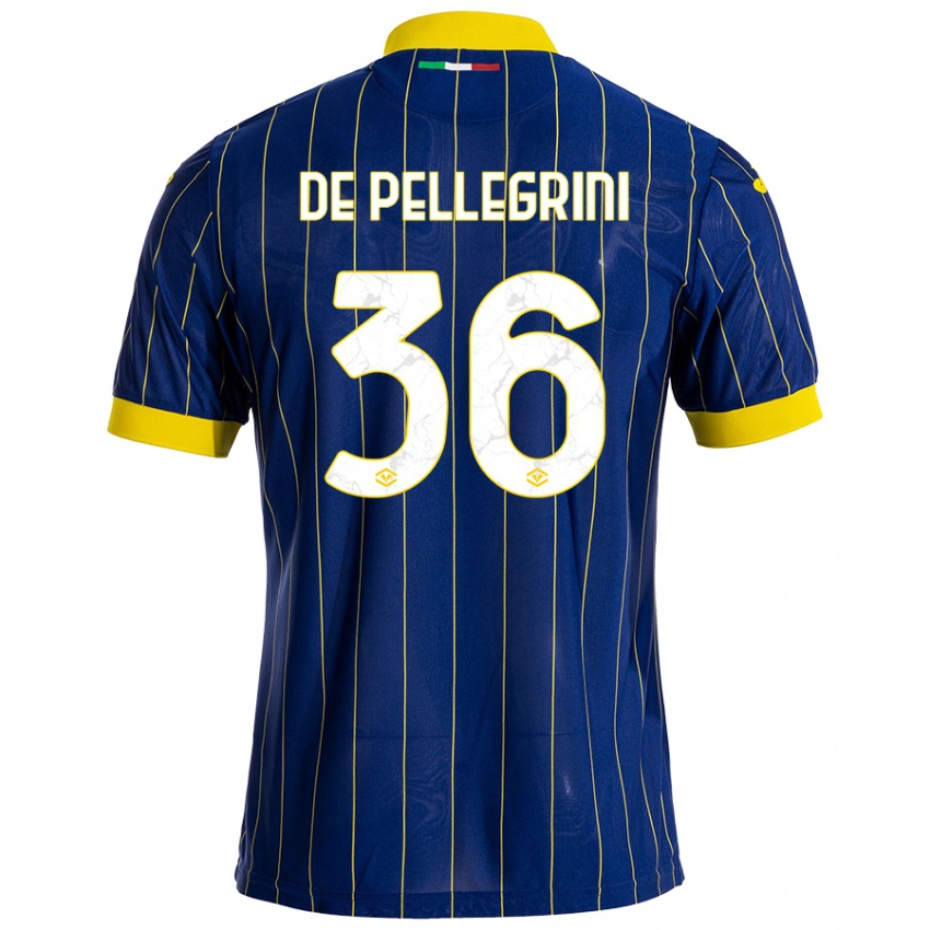 Uomo Maglia Erika De Pellegrini #36 Blu Giallo Kit Gara Home 2024/25 Maglietta